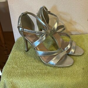 Silver Strappy Heels - Women’s Size 7